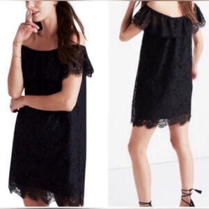 Madewell Dusk Lace off shoulder lined mini dress Small Whimsigoth Fairycore